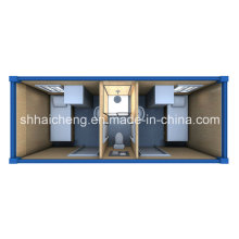 Dormitorio de contenedor con WC y cabina de ducha para dos personas (shs-fp-dormitory017)